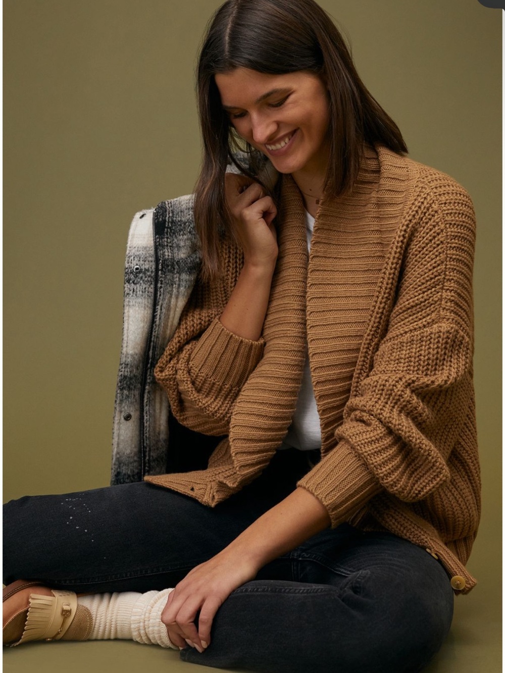 Anthropologie Deep V-neck Cardigan